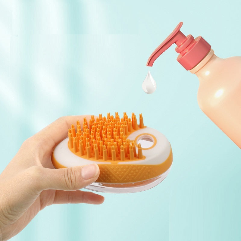 Dog Cat Bath Brush 2-in-1 Pet SPA Massage Comb.